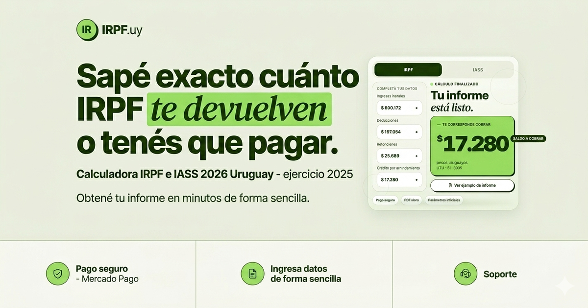 Devolución IRPF 2026 Uruguay – Cómo reclamar tu reintegro | IRPF.uy
